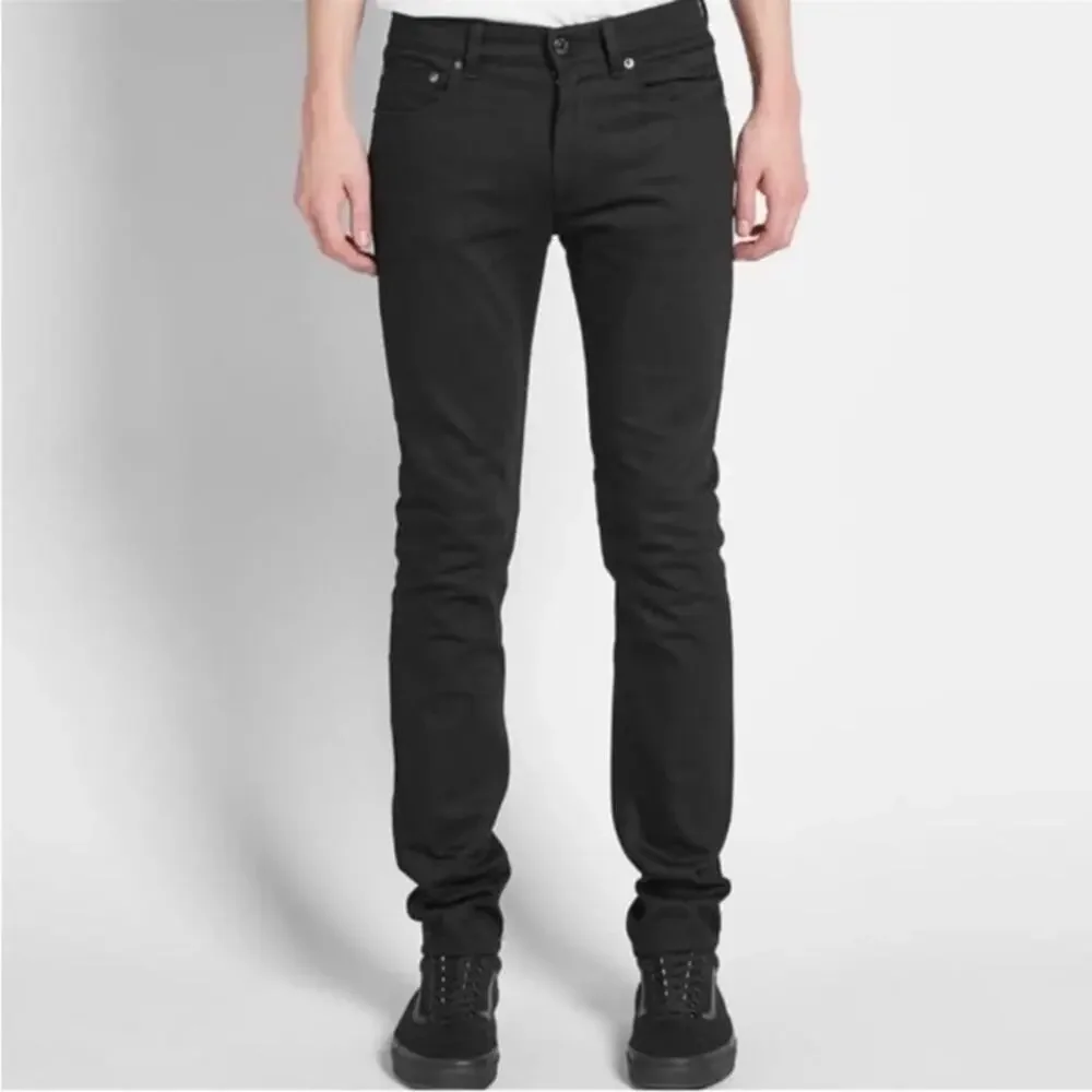 ACNE STUDIOS Thin Stay Cash Men’s Skinny Jeans Black Wash Cotton Blend Sz 30x32